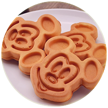 Waffles do Mickey no café da manhã